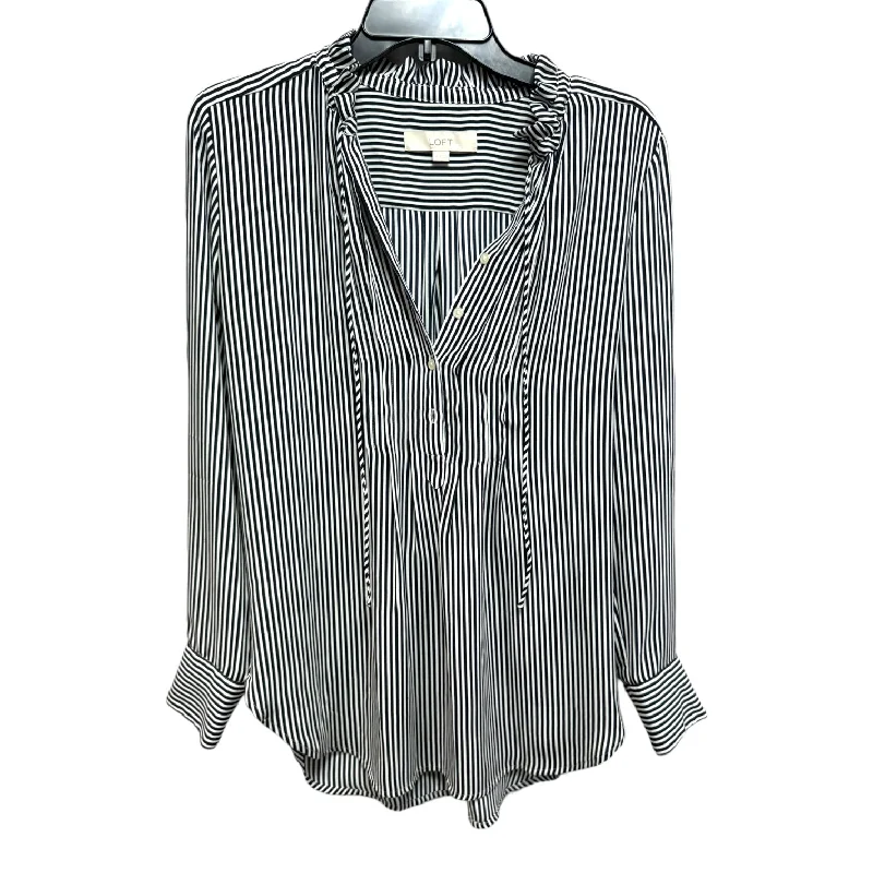 Top Long Sleeve By Loft In Striped Pattern, Size: Large Refined Men's Velvet