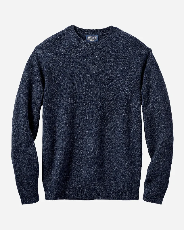 Men's Shetland Washable Crewneck Practical Men's Quick