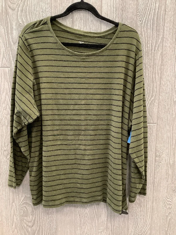 Top Long Sleeve By Cj Banks In Striped Pattern, Size: 3x Luxurious Men's High