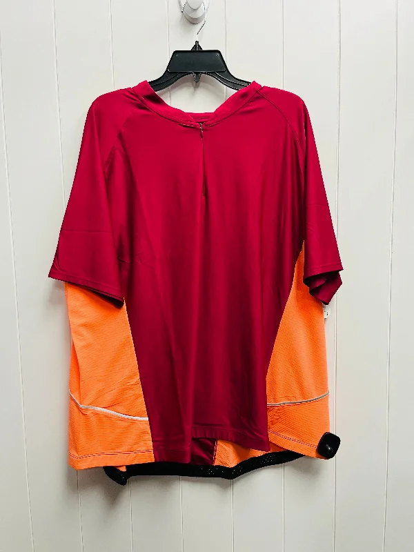 Athletic Top Short Sleeve By Xersion In Orange & Pink, Size: 3x Polished Men's Silk