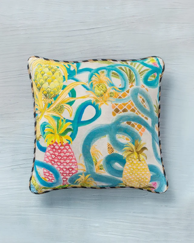 Pineapple Squiggle Cushion Cover - Multi Refined Men's Classic 