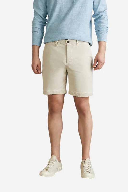 Faherty Coastline Stretch Chino Short 8" in Stone Hip Men's Retro