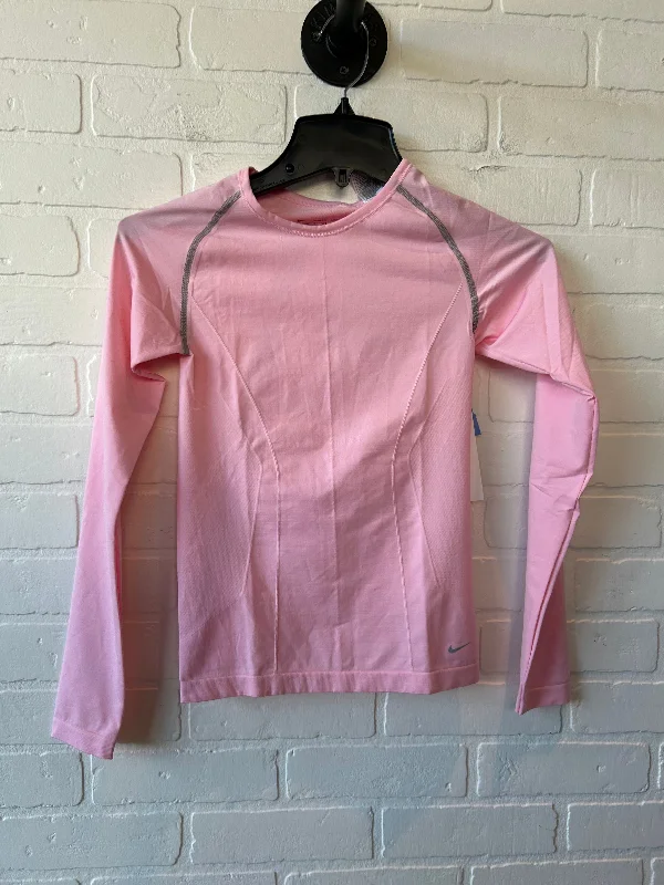 Athletic Top Long Sleeve Crewneck By Nike In Pink, Size: L Lumberjack