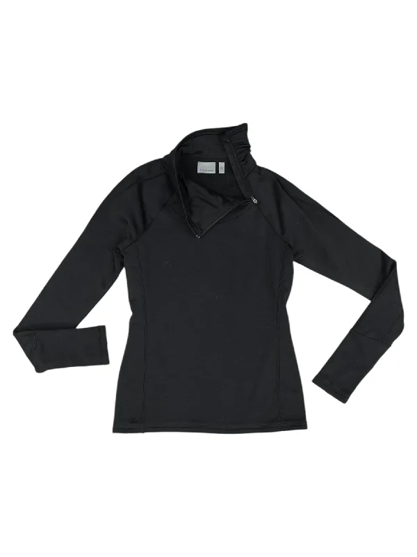 Athletic Top Long Sleeve Collar By Athleta In Black, Size: Xs Sporty Men's Athleisure 