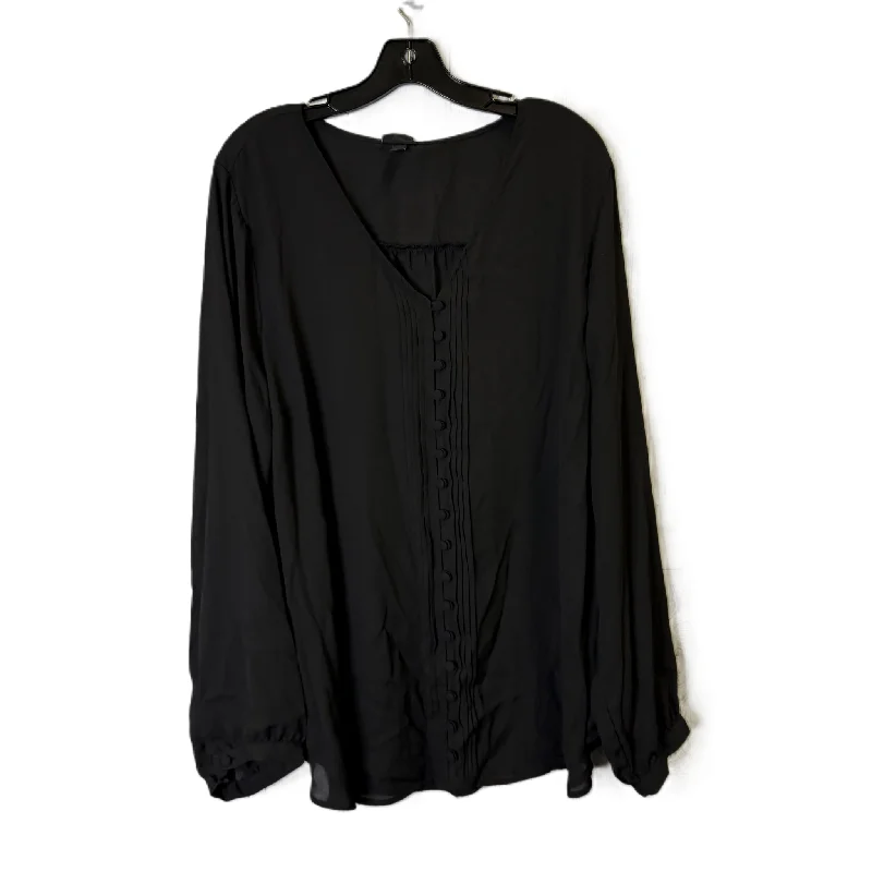 Top Long Sleeve By Torrid In Black, Size: 3x Tailored