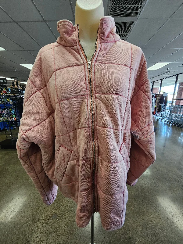 Jacket Puffer & Quilted By Forever 21 In Pink, Size:L Sporty Men's Athleisure 