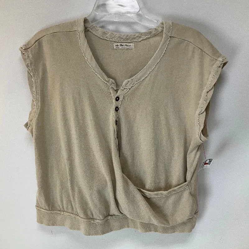 Top Short Sleeve By We The Free In Cream, Size: M Elegant Men's Cashmere