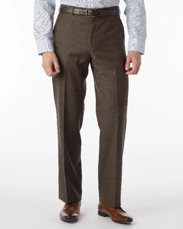 Ballin Pants - Dunhill Super 120's Sharkskin - Chestnut Confident Men's High