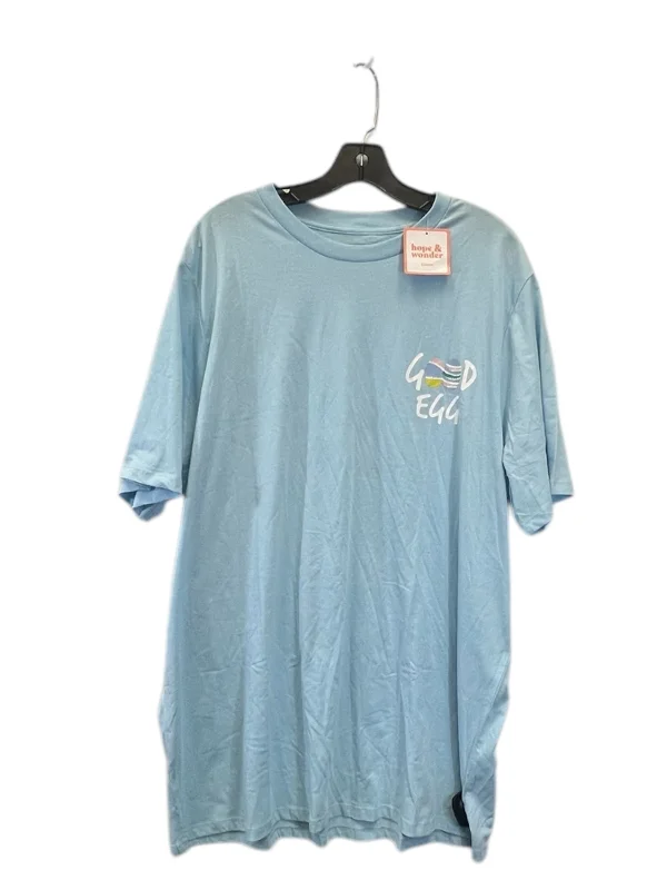 Top Short Sleeve Basic By hope and wonder - good egg In Blue, Size: 2x Bold Men's Animal