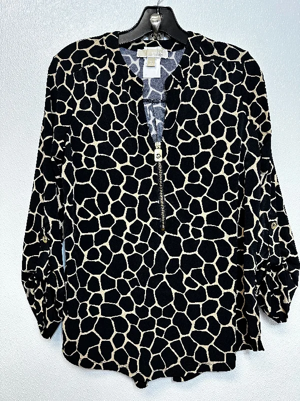 Top 3/4 Sleeve By Michael By Michael Kors In Animal Print, Size: M Masculine Men's Thick