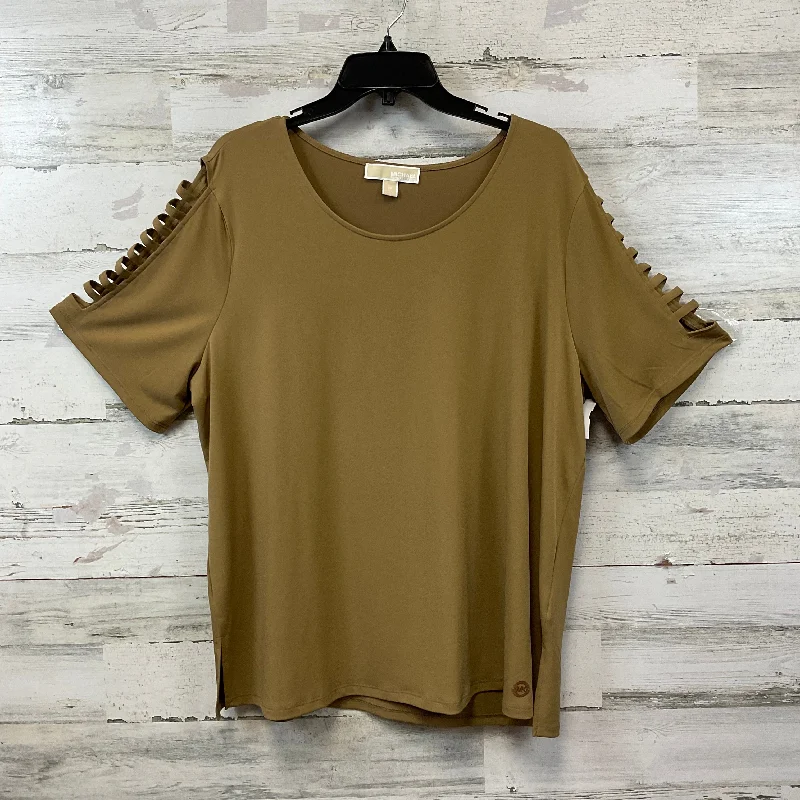 Top Short Sleeve By Michael By Michael Kors In Brown, Size: 2x Youthful Men's Pop