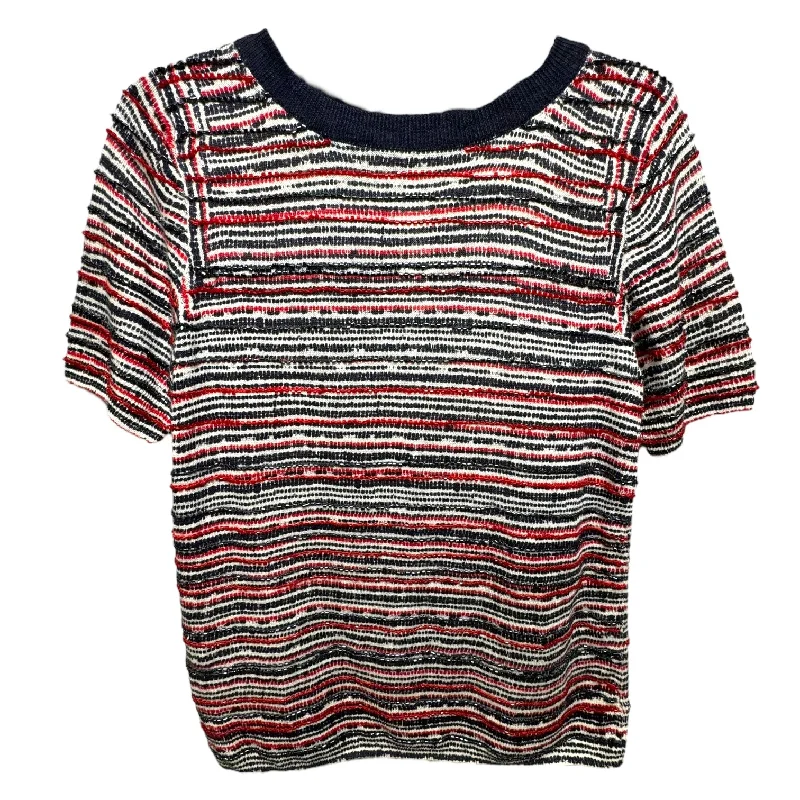 Linen Beaded Tee By J. Crew In Striped Pattern, Size: S Refined Men's Velvet