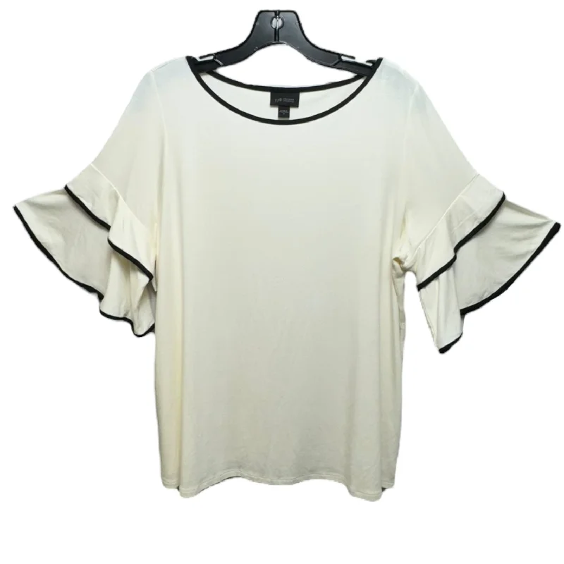 Top 3/4 Sleeve By J. Jill In Cream, Size: M Rugged Men's Outdoor 