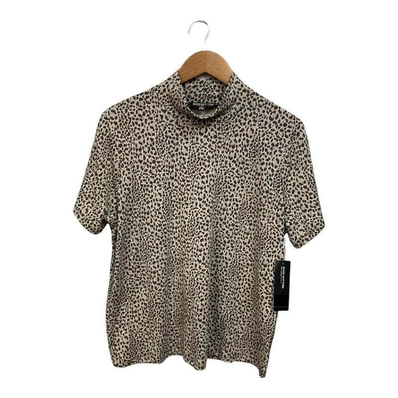 Top Short Sleeve By Jones New York In Animal Print, Size: 1x Traditional Men's Country