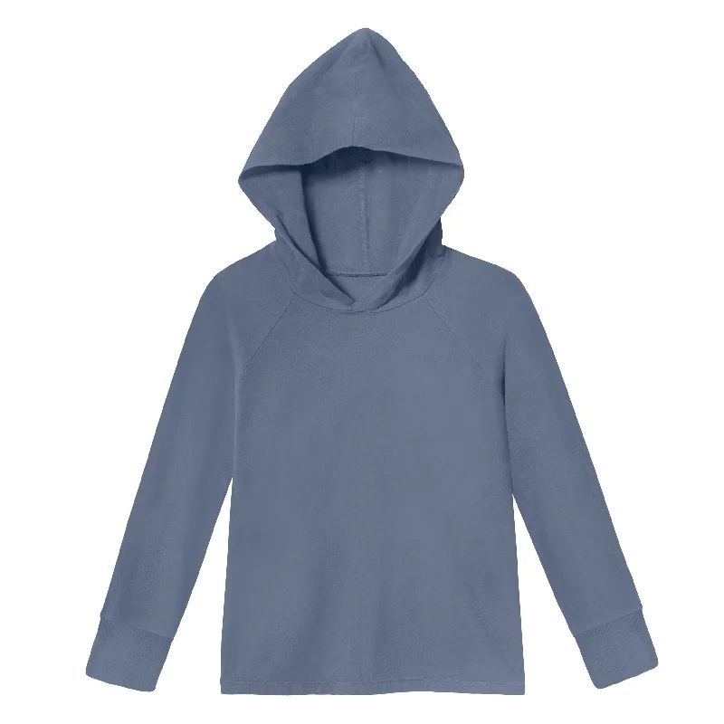 Boys Soft 100% Cotton Medium-Weight Long Sleeve Hooded Tee With Cuffs | Concrete Cool Men's Skate