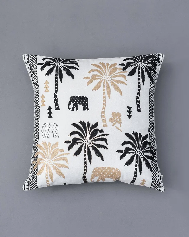 Jungle Parade Cushion Cover - Black & Gold Dynamic Men's High