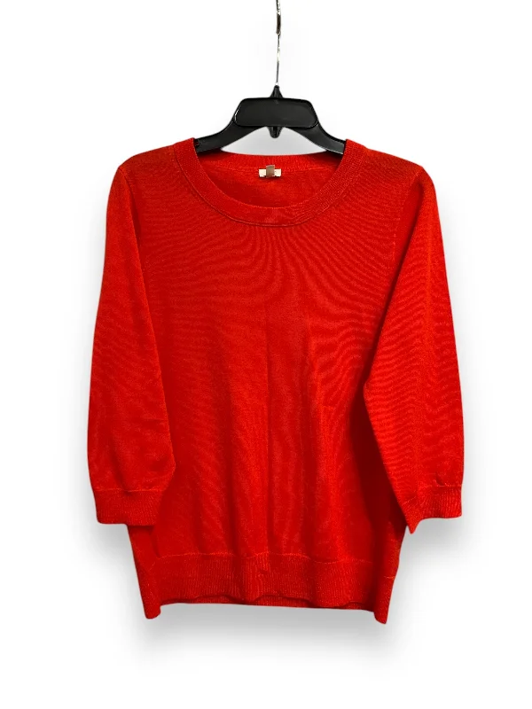 Top Long Sleeve Basic By J. Crew In Orange, Size: M Refined Men's Velvet