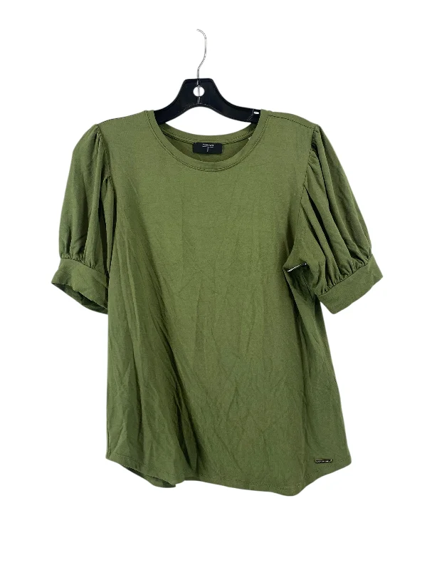 Top Short Sleeve By Tahari By Arthur Levine In Green, Size: M Athletic Men's Compression