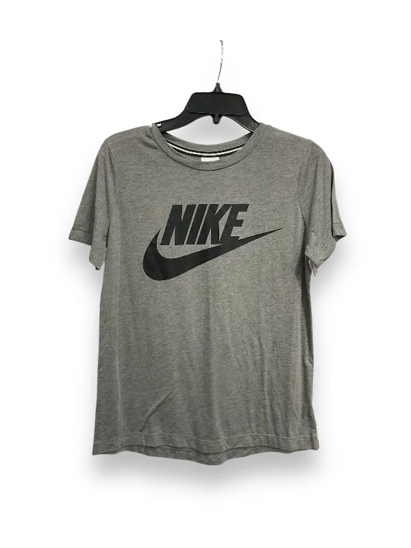 Athletic Top Short Sleeve By Nike Apparel In Grey, Size: Sp Elegant Men's Cashmere