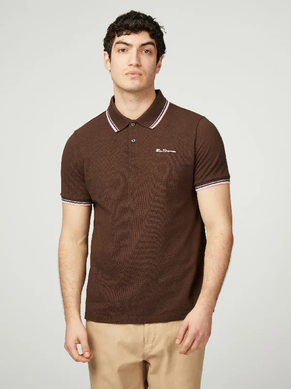 Signature Pique Polo - Dark Brown Cozy Men's Sherpa