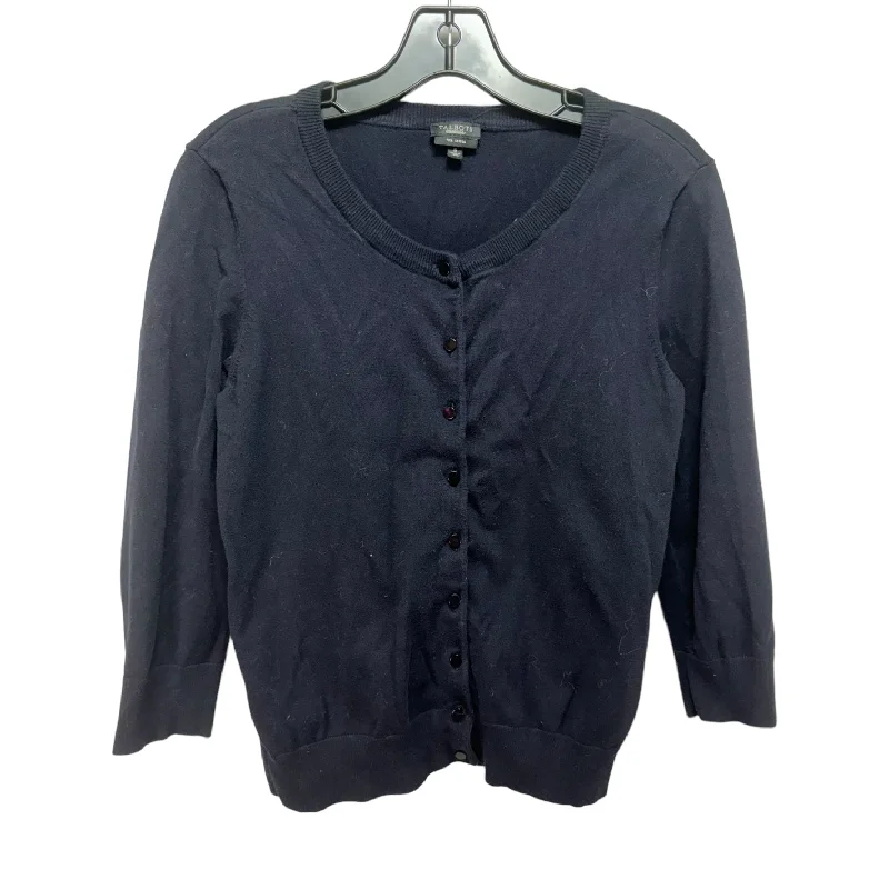 Pima Sweater Cardigan By Talbots In Navy, Size: S Business