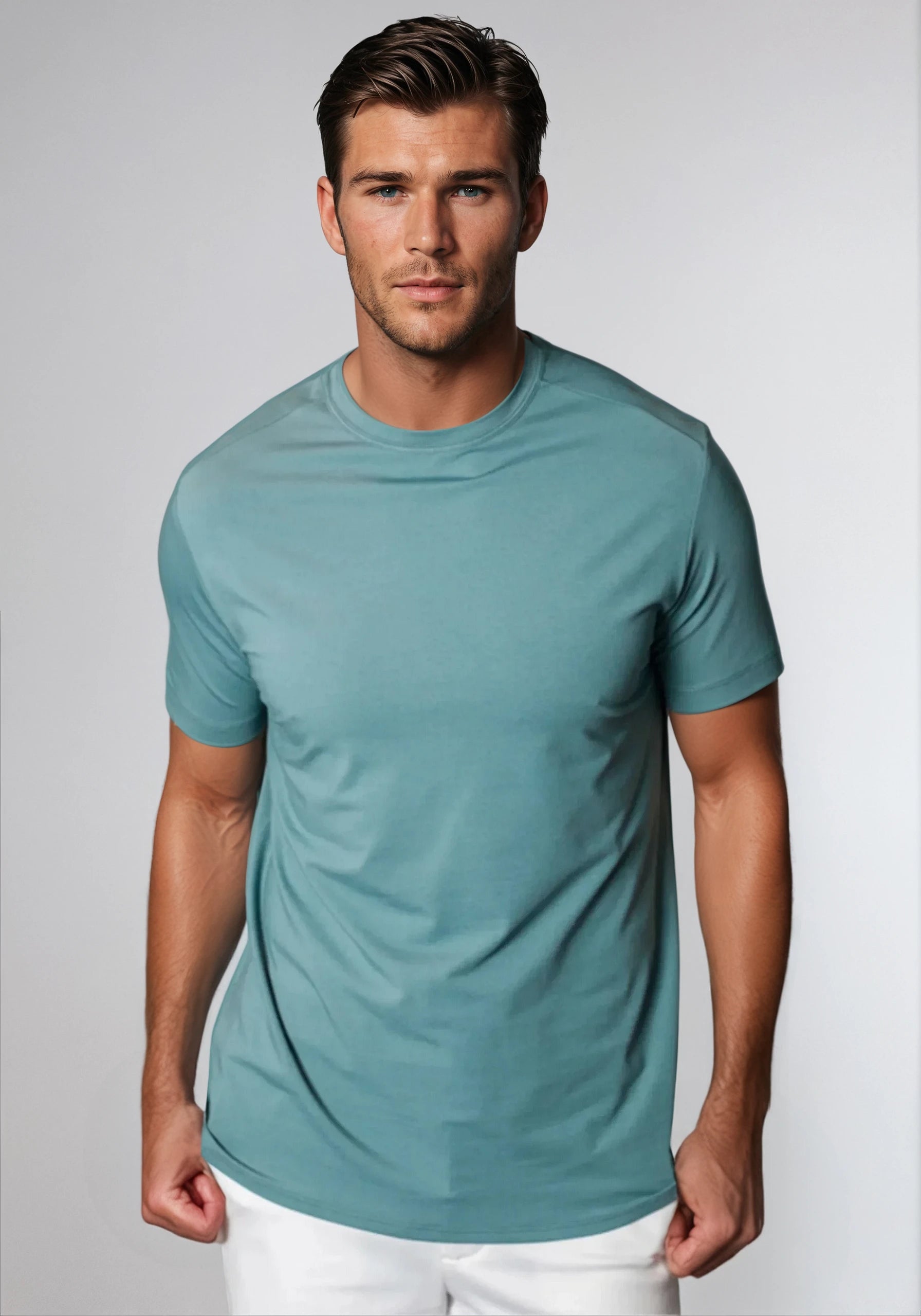 Buki + CINQO Crew Neck T-Shirt Blue Grey Relaxed Men's Australian 