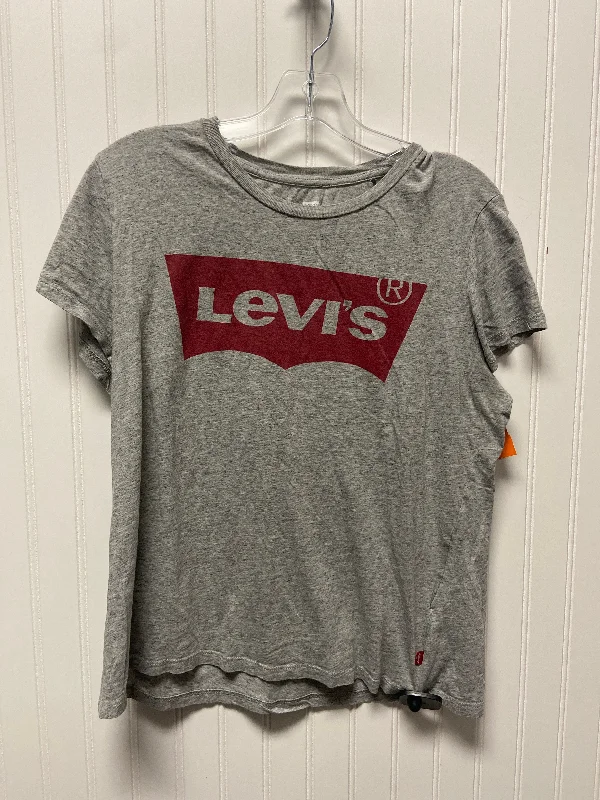 Top Short Sleeve Basic By Levis In Grey, Size: M Stylish Men's Neon