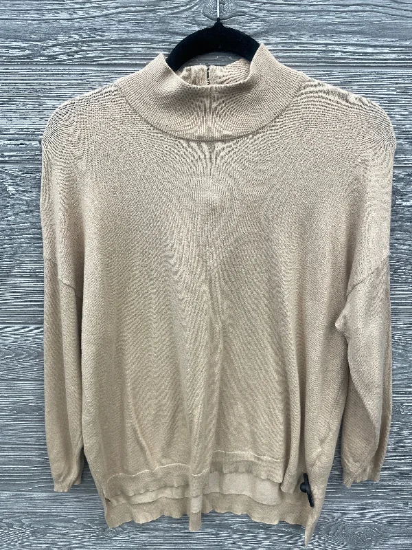 Top Long Sleeve By Tahari By Arthur Levine In Bronze, Size: 2x Cclassic Men's Tweed