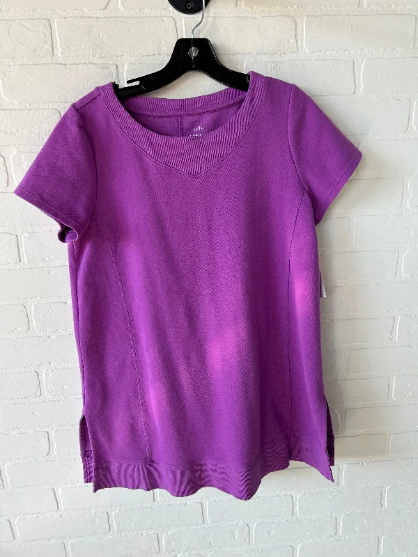 Tunic Short Sleeve By J. Jill In Purple, Size: M Unique Men's Upcycled