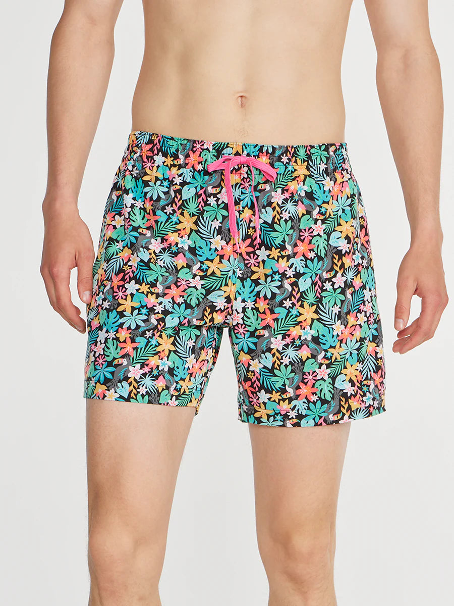 Chubbies 5.5-Inch The Bloomerangs Swim Trunks - Black Business