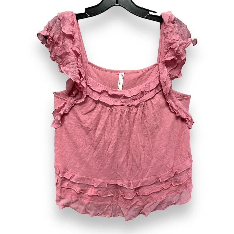 Top Sleeveless By Anthropologie In Pink, Size: M Organic