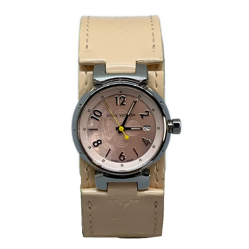 LOUIS VUITTON/Quartz Watch/PNK/Q1216 ﾀﾝﾌﾞｰﾙ Rugged Men's Outdoor 