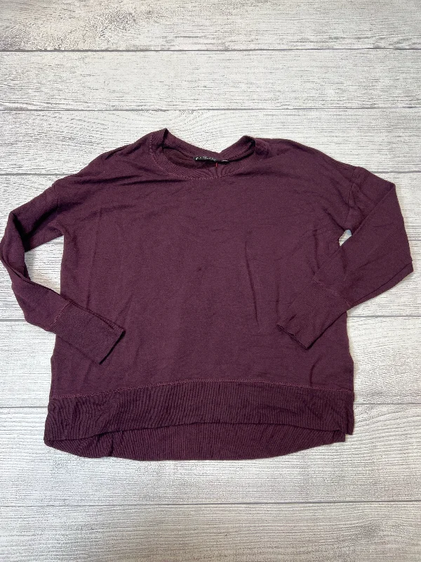 Athletic Top Long Sleeve Crewneck By Athleta In Maroon, Size: Xl Casual Men's Loose