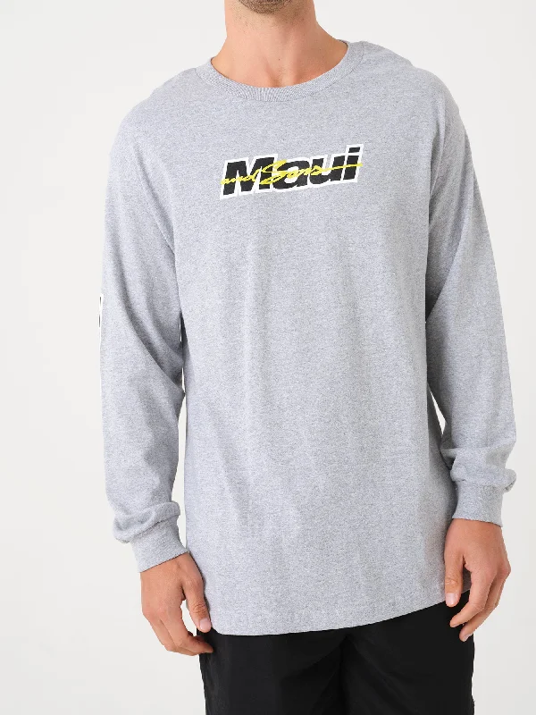 Speed Long Sleeve in Sport Gray Elegant Men's Cashmere