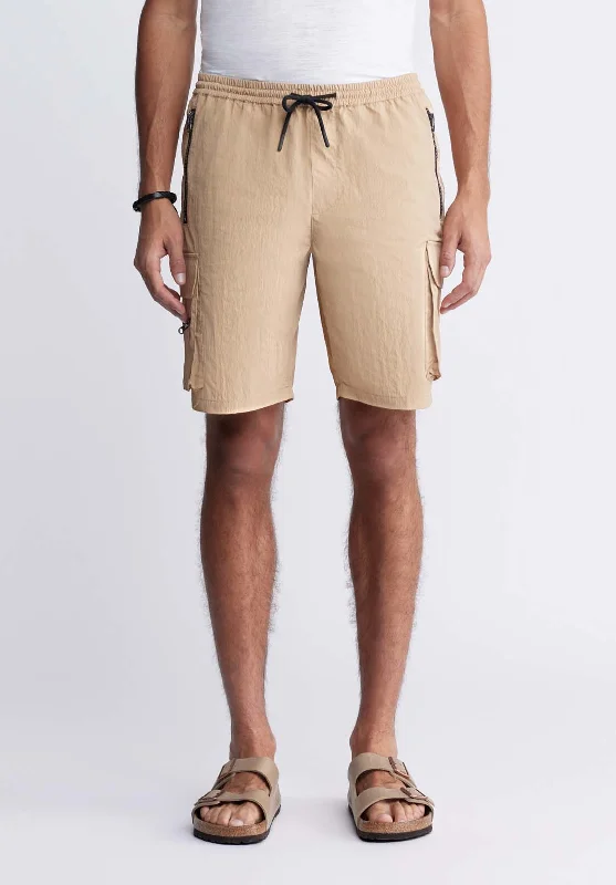 Hult Men’s Drawstring Cargo Shorts in Tan - BM24342 Tailored