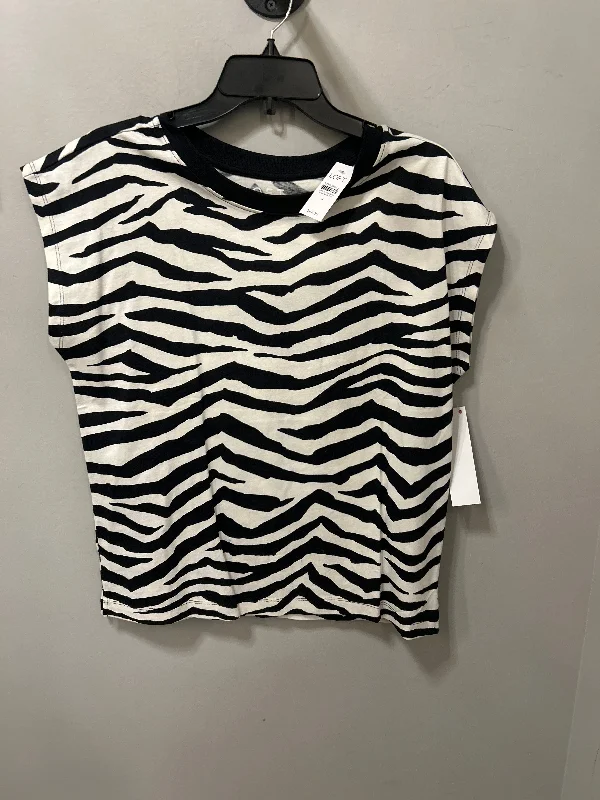 Top Short Sleeve By Loft In Zebra Print, Size: S Dynamic Men's Moto