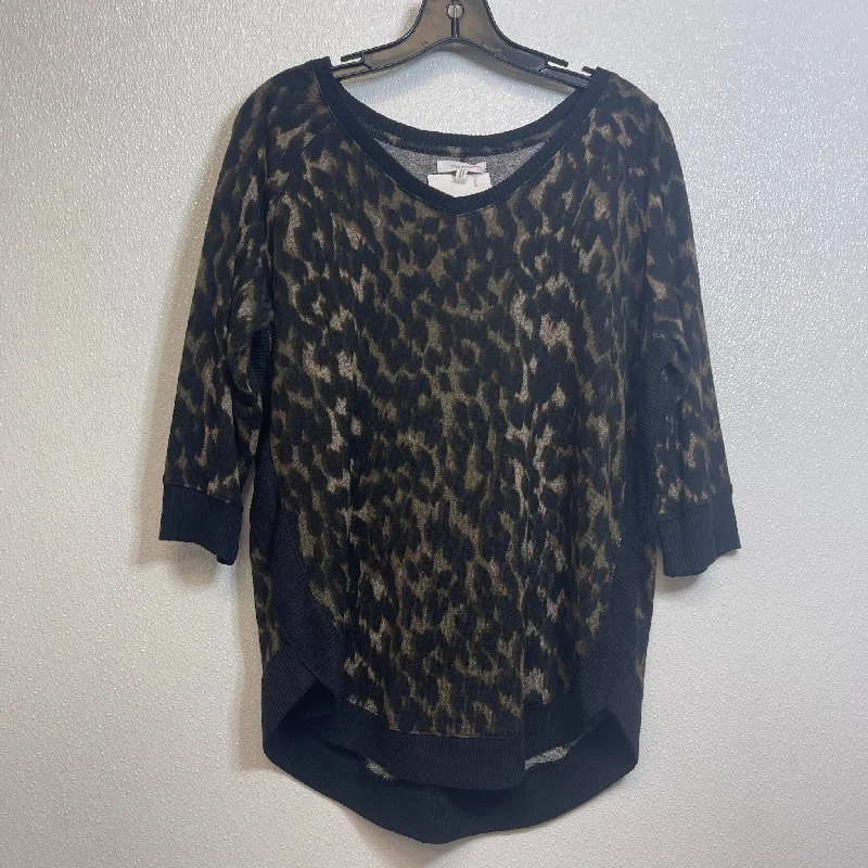 Top Long Sleeve By Maurices O In Leopard Print, Size: M Elegant Men's Cashmere