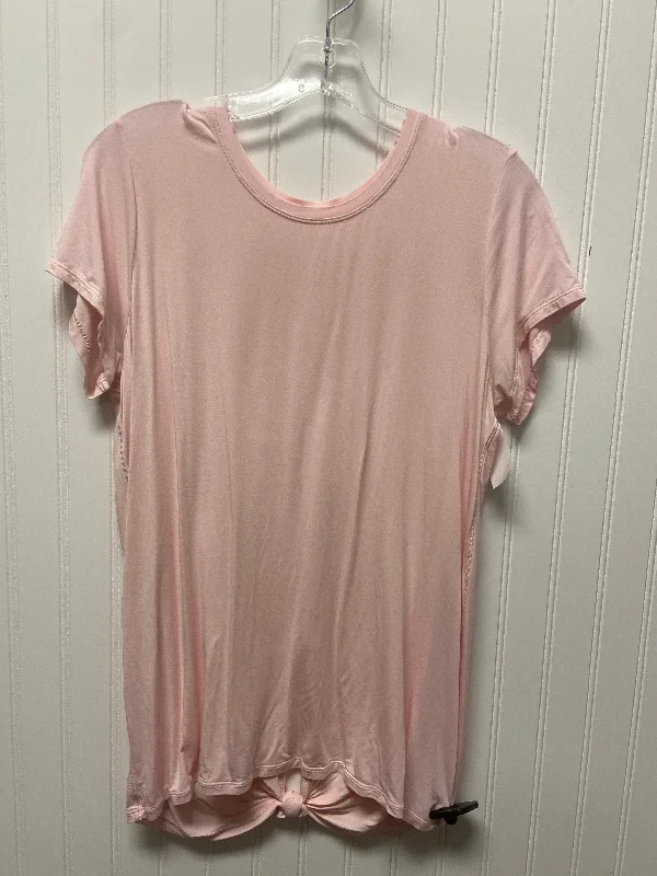 Athletic Top Short Sleeve By Lululemon In Pink, Size: S Practical Men's Quick