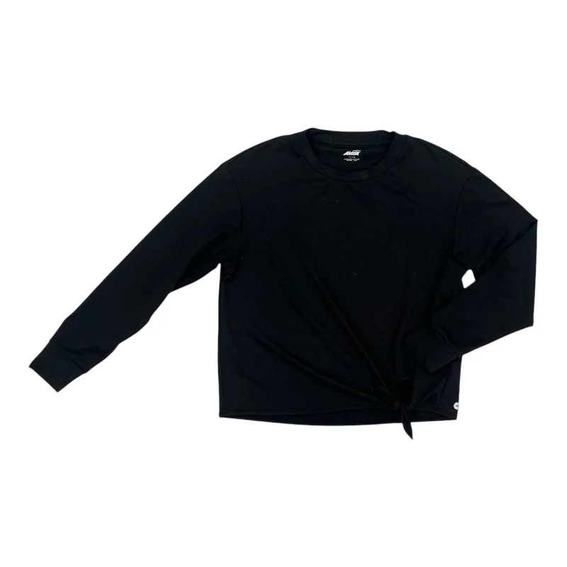 Athletic Top Ls Crewneck By Avia In Black, Size:Xs Trendy Men's Oversized