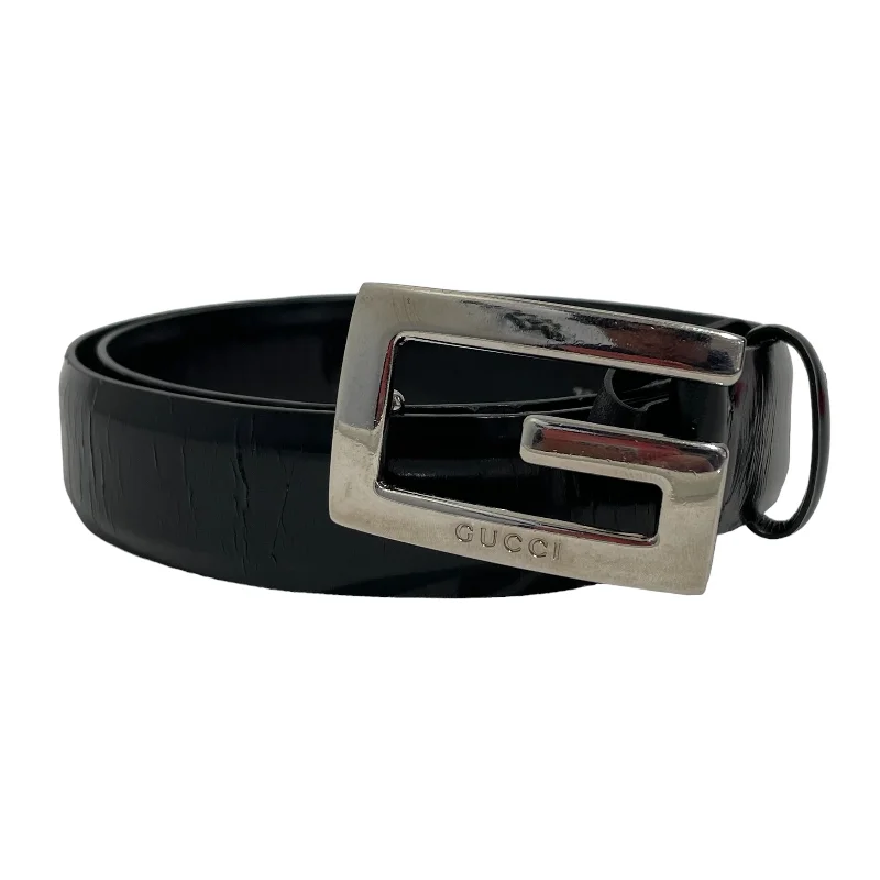 GUCCI/Belt/Leather/BLK/ Practical Men's Quick