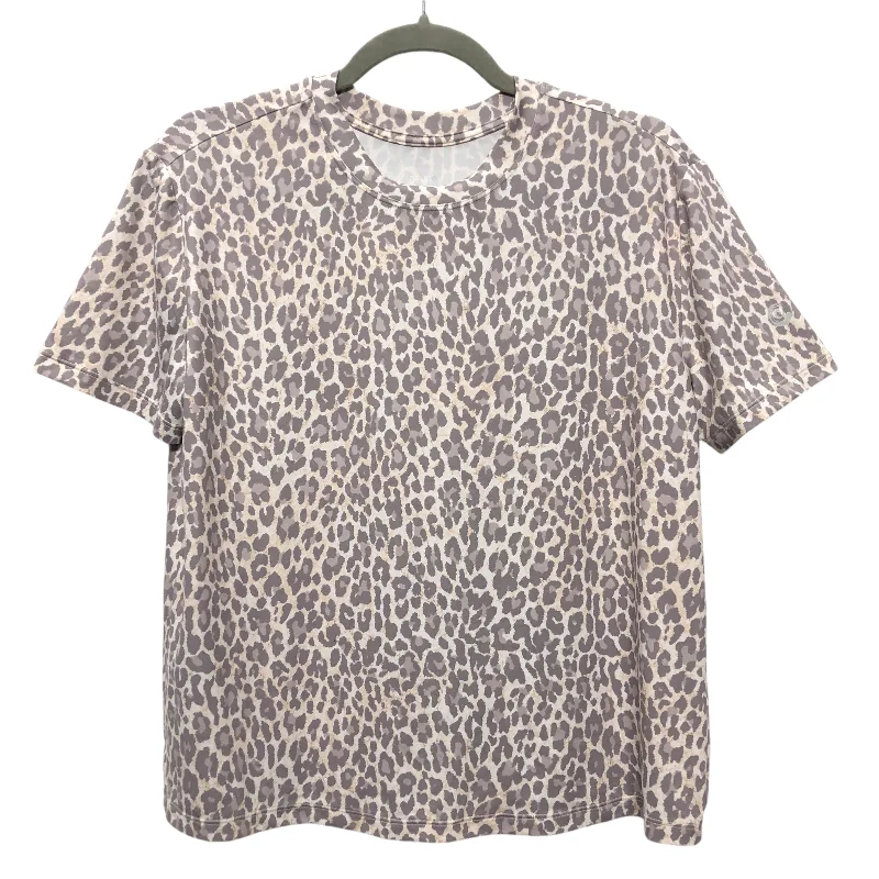 Athletic Top Ss By Cmb In Leopard Print, Size:Xs Sporty Men's Athleisure 