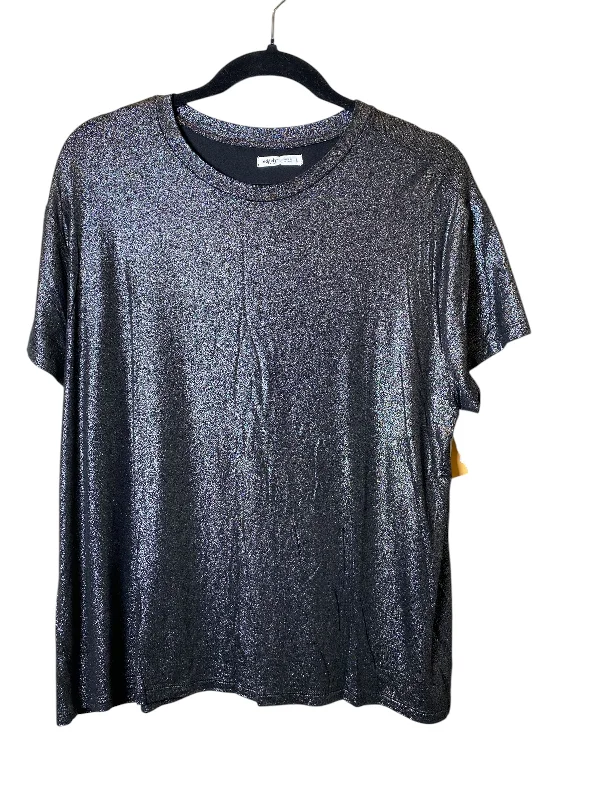 Top Short Sleeve By Clothes Mentor In Black, Size: L Gym