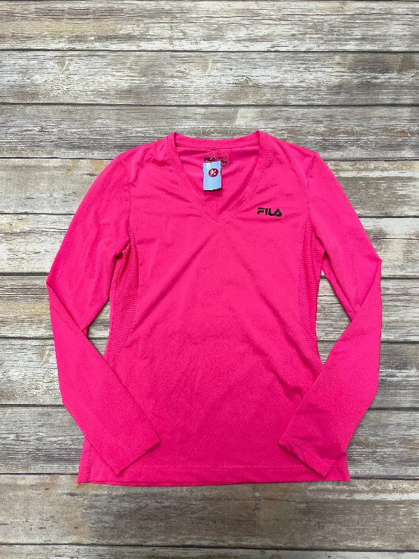 Athletic Top Long Sleeve Crewneck By Fila In Pink, Size: S Earthy Men's Hemp