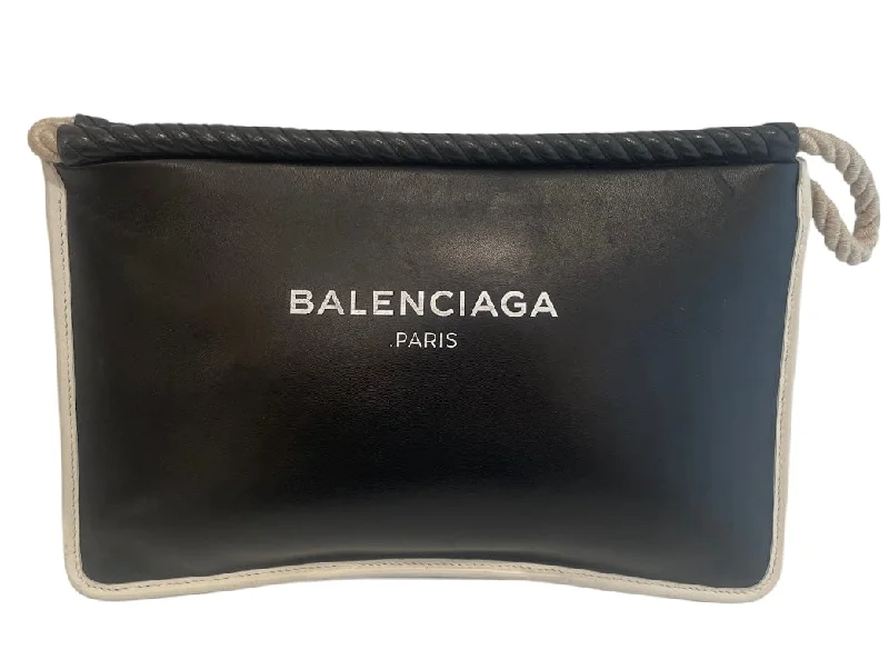 BALENCIAGA/Clutch Bag/Leather/BLK/ Dynamic Men's High