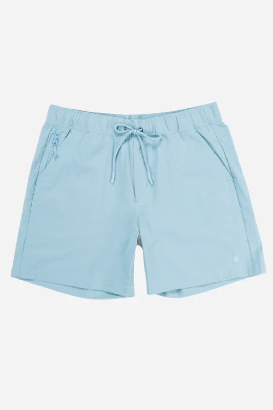 Sendero Provisions Bajada Hybrid Shorts in Stone Monochromatic Office Style