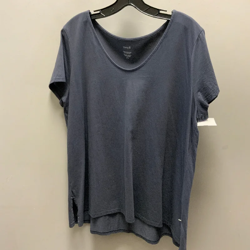 Top Short Sleeve By J. Jill In Grey, Size: Lp Sophisticated Men's French