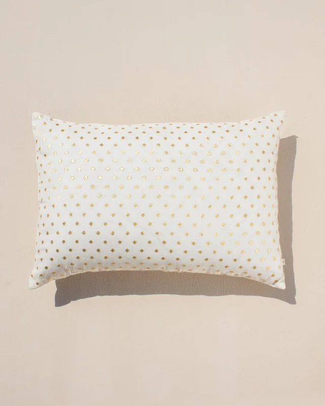 Dot Lumbar Pillow Cover Polished Men's Satin