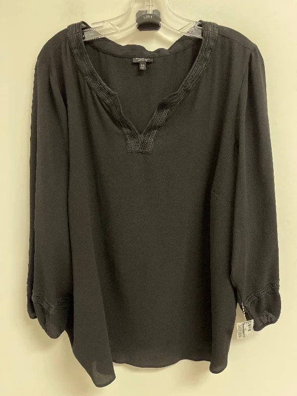 Top Long Sleeve By Talbots In Black, Size: 3x Elegant Men's Cashmere