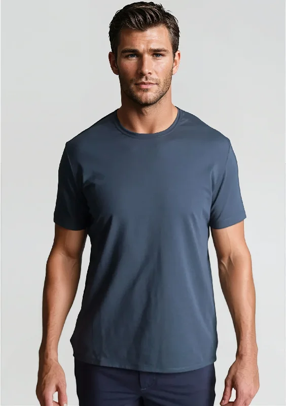 Buki + CINQO Crew Neck T-Shirt Blue Night Organic