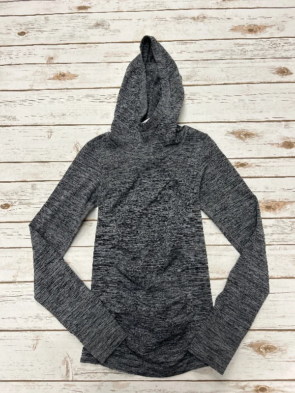 Athletic Top Long Sleeve Hoodie By Athleta In Grey, Size: S Monochromatic All